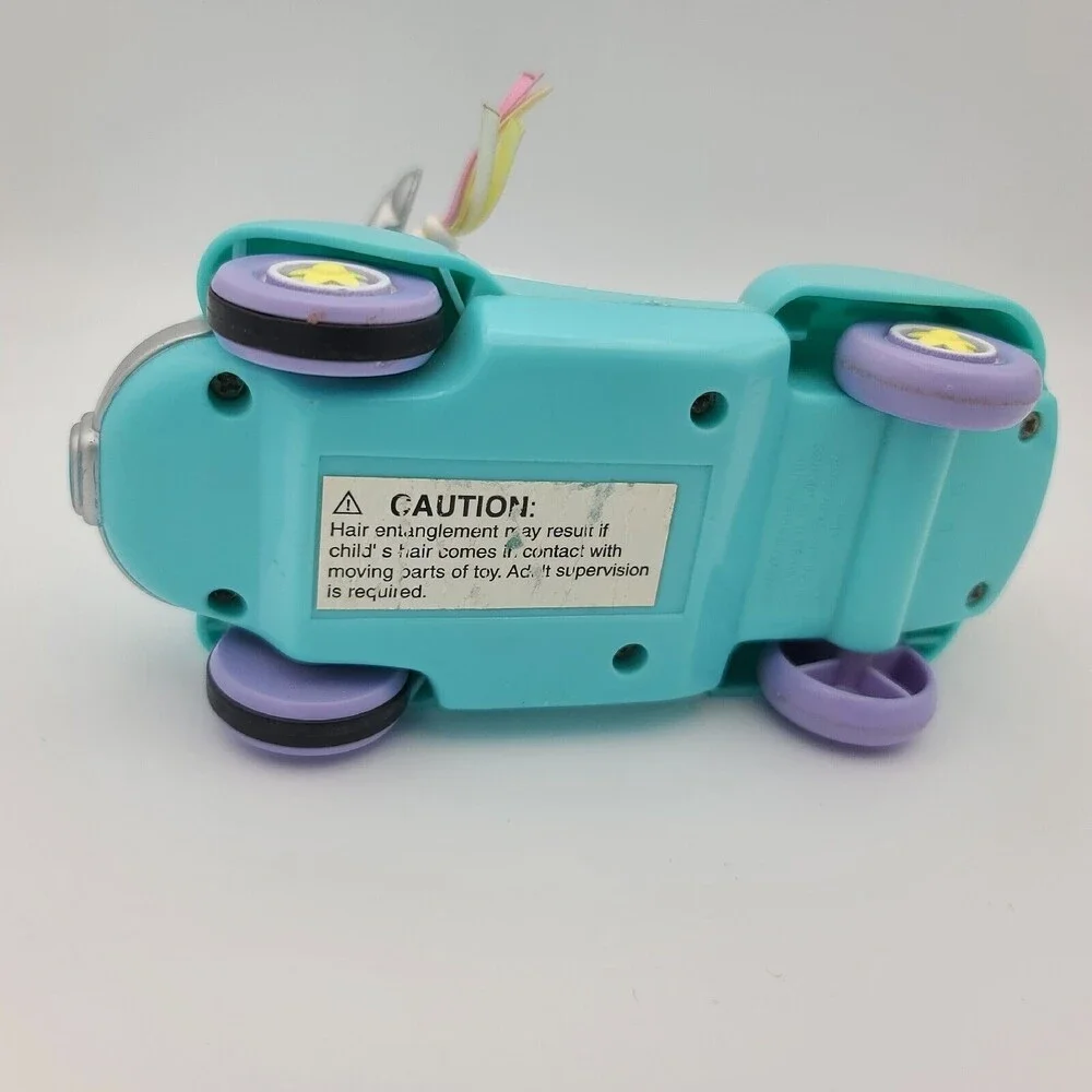 My Little Pony  Scooter Toy 7 Inch Blue Turquoise Ribbons 2004 Hasbro